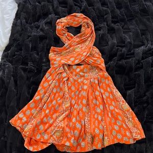 Free People Orange Maryal Romper